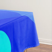 Shades of Blue Modern Abstrakt Fraktal Art Tischdecke (Beispiel)