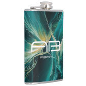 Shades of Blue: Ocean Dreams Personalizable Flachmann (Rechts)