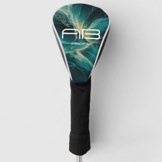 Shades of Blue: Ocean Dreams Personalizable Golf Headcover (Vorderseite)