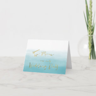 Shades of Blue Ombre - An meiner Hochzeit zur Mama Karte