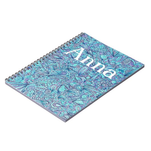 Shades Of Blue Personalized Notebook Notizblock (Linke Seite)
