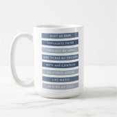 Shades of Blue Poem for Writers Personalisiert Kaffeetasse (Links)