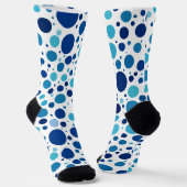 Shades of Blue Polka Dots Socken (Gewinkelt)