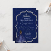 Shades of Blue Quinceañera Einladung zum Geburtsta (Vorderseite/Rückseite Beispiel)