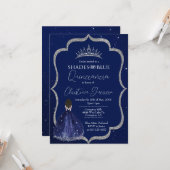 Shades of Blue Quinceañera Einladung zum Geburtsta (Vorderseite/Rückseite Beispiel)