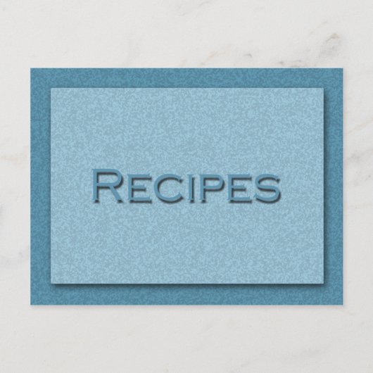 Shades of Blue Recipe Card Postkarte (Vorderseite)