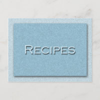 Shades of Blue Recipe Card