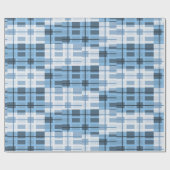 Shades of Blue Sophisticated Geometric Pattern Geschenkpapier (Flach)