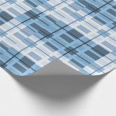 Shades of Blue Sophisticated Geometric Pattern Geschenkpapier (Ecke)