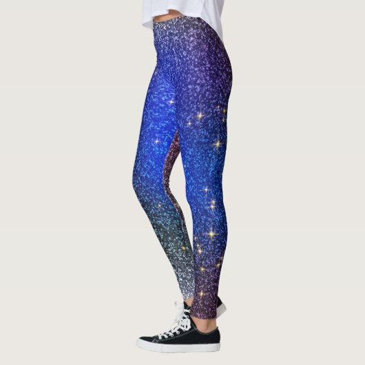 Shades of Blue Sparkling Fitness Leggings (Links)