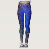 Shades of Blue Sparkling Fitness Leggings (Vorderseite)