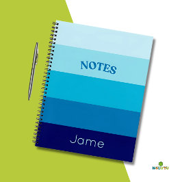 Shades of Blue Spiral Journal Notizblock