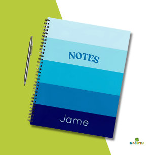 Shades of Blue Spiral Journal Notizblock