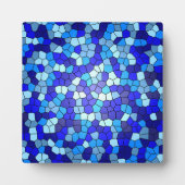 Shades of Blue Stached Glass von Shirley Taylor Fotoplatte (Vorderseite)