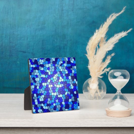 Shades of Blue Stached Glass von Shirley Taylor Fotoplatte (InSitu)