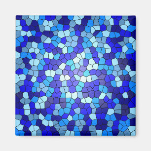 Shades of Blue Stached Glass von Shirley Taylor Magnet