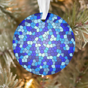 Shades of Blue Stached Glass von Shirley Taylor Ornament