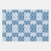 Shades of Blue Traditional Geometric Pattern Geschenkpapier Set (Vorderseite 3)