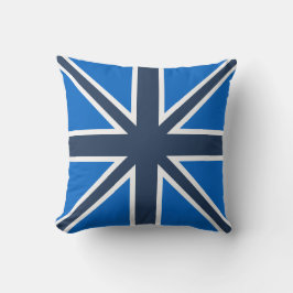 Shades of Blue Union Jack Pillow Kissen