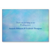 Shades of Blue Watercolor Hydrangeas Table Cards Tischnummer (Rückseite)
