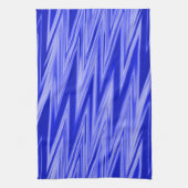 Shades of Blue Zigzag Muster Geschirrtuch (Vertikal)