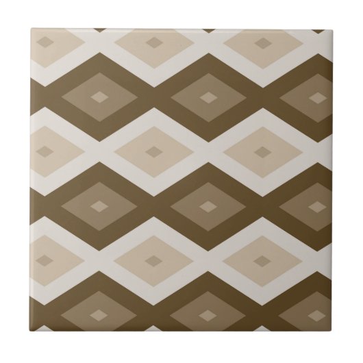 Shades of brown diamond pattern fliese (Vorderseite)