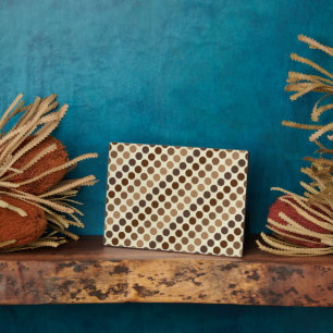 Shades of Brown Polka Dots by Shirley Taylor Fotoplatte