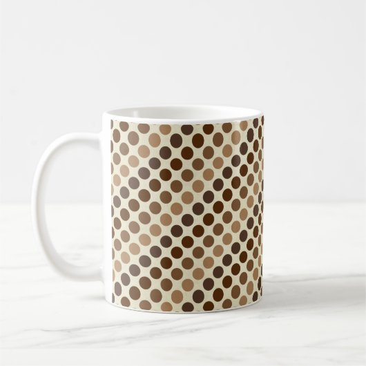 Shades of Brown Polka Dots by Shirley Taylor Kaffeetasse (Links)