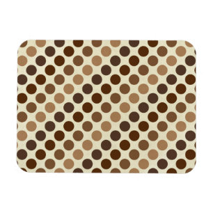 Shades of Brown Polka Dots by Shirley Taylor Magnet
