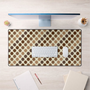 Shades of Brown Polka Dots by Shirley Taylor Schreibtischunterlage