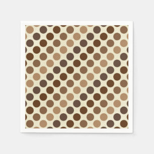 Shades of Brown Polka Dots by Shirley Taylor Serviette