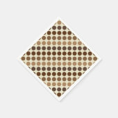 Shades of Brown Polka Dots by Shirley Taylor Serviette (Ecke)