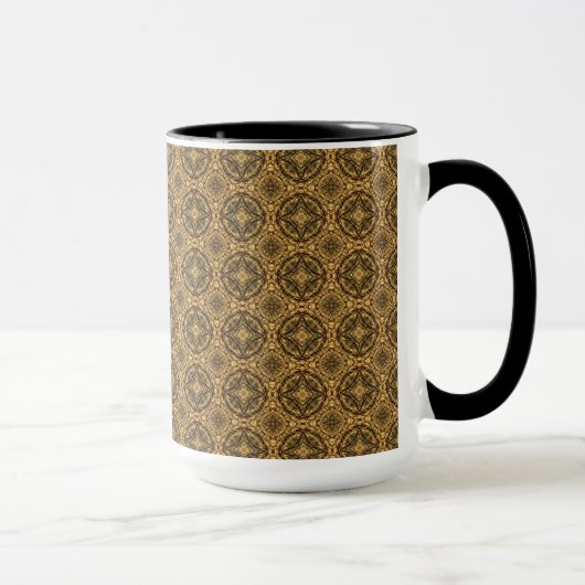 Shades of Brown Tiled Pattern Tasse (Rechts)