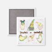 Shades of Cockatiel Magnet (Vorderseite/Rückseite)