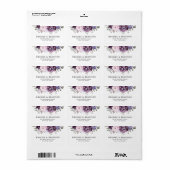 Shades of Dusty Lila Blooms Address Adressaufkleber (Vorne)