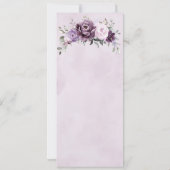 Shades of Dusty Lila Blooms Blumenkarte Einladung (Rückseite)