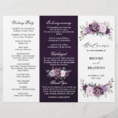 Shades of Dusty Lila Blooms Wedding Program (Vorderseite)