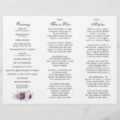 Shades of Dusty Lila Blooms Wedding Program (Rückseite)