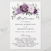 Shades of Dusty Lila Blooms Wedding Program (Vorderseite)