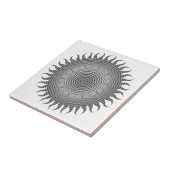 Shades of Gray Sun Mandala Keramik Tile Fliese (Seite)