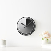 Shades of Gray Wall Clock with White Numbers Runde Wanduhr (Zuhause)