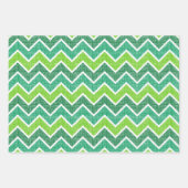 SHADES OF GREEN AND WHITE IRISH PATTERNS GESCHENKPAPIER SET (Vorderseite 2)