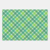 SHADES OF GREEN AND WHITE IRISH PATTERNS GESCHENKPAPIER SET (Vorderseite)