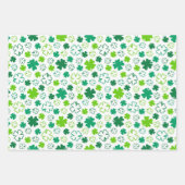 SHADES OF GREEN AND WHITE IRISH PATTERNS GESCHENKPAPIER SET (Vorderseite 3)