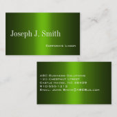 Shades of Green Beruflich Business Cards Visitenkarte (Vorne/Hinten)