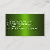 Shades of Green Beruflich Business Cards Visitenkarte (Rückseite)