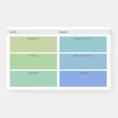 Shades of Green & Blue Daily Organiser Post-it Klebezettel (Vorderseite)