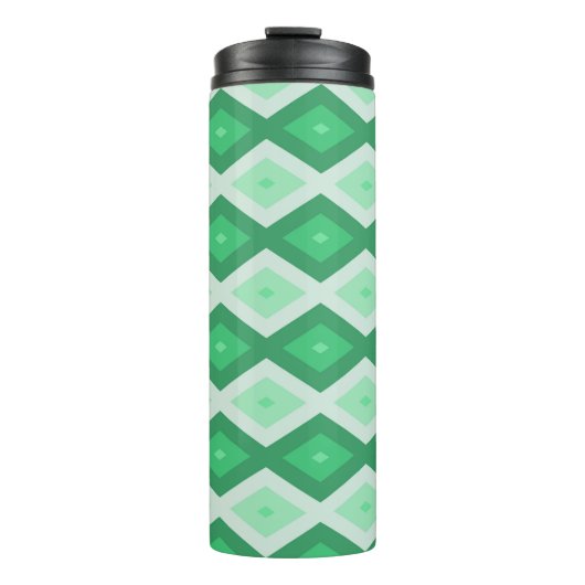 Shades of green diamond pattern thermosbecher (Vorderseite)