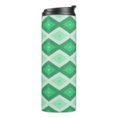 Shades of green diamond pattern thermosbecher (Nach links gedreht)