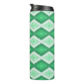 Shades of green diamond pattern thermosbecher (Nach rechts gedreht)